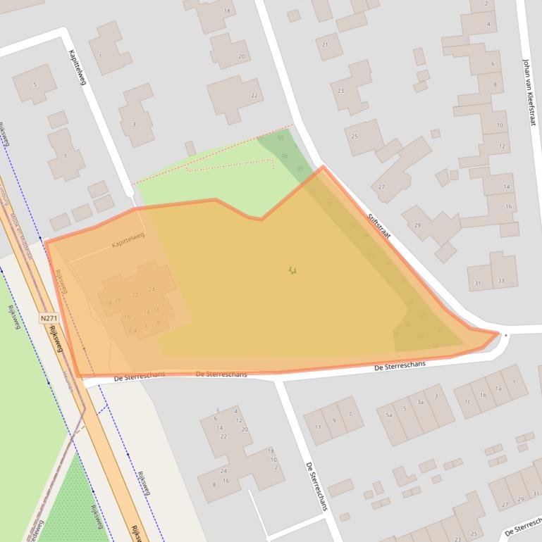 Kaart van postcodegebied 6584HB.