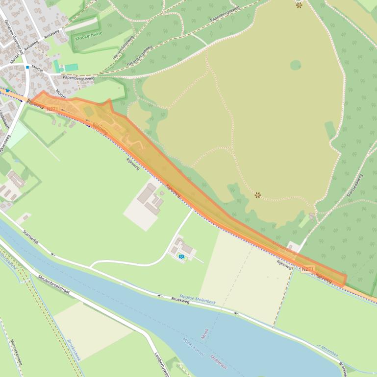 Kaart van postcodegebied 6585AE.