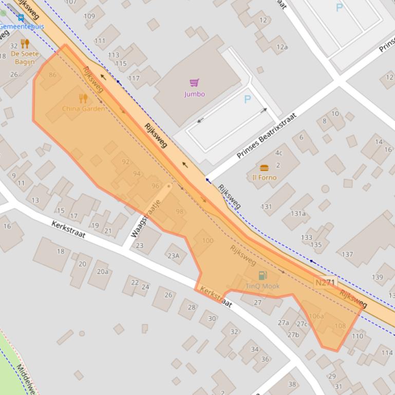 Kaart van postcodegebied 6585AH.