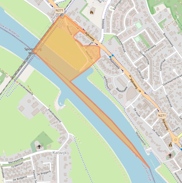 Kaart van postcodegebied 6585AK.