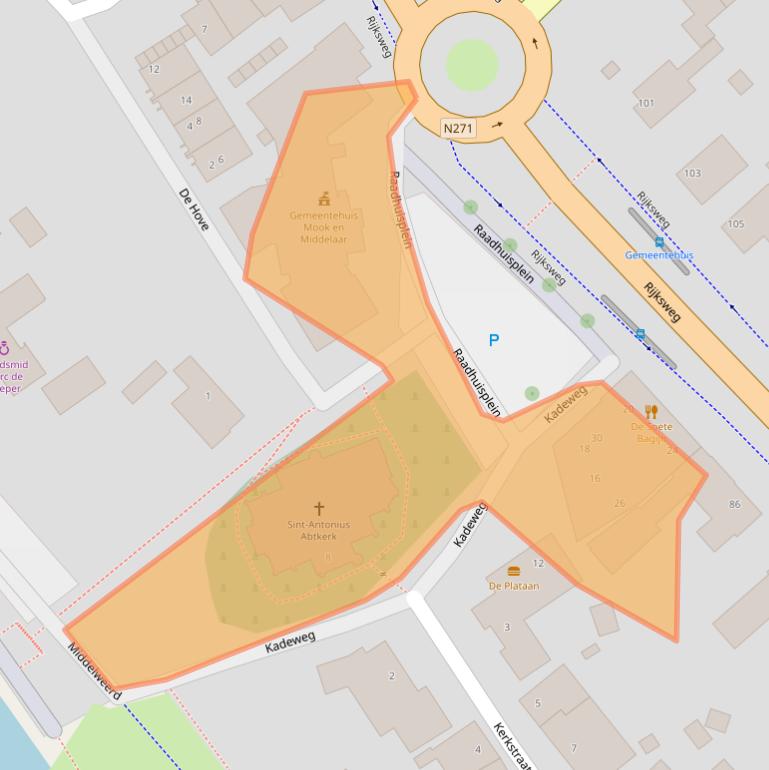 Kaart van postcodegebied 6585AP.