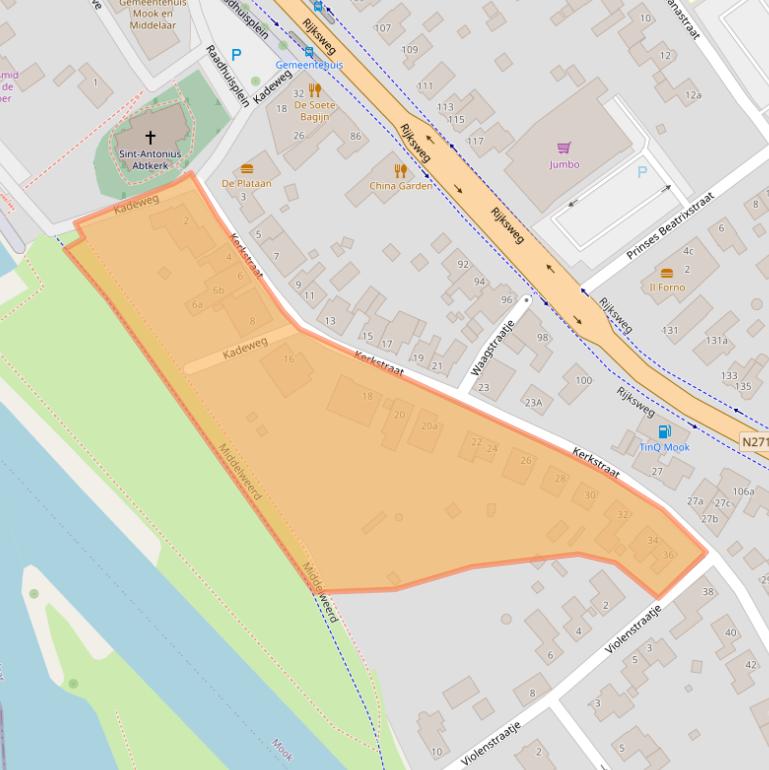 Kaart van postcodegebied 6585AV.