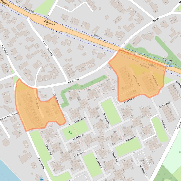Kaart van postcodegebied 6585BR.