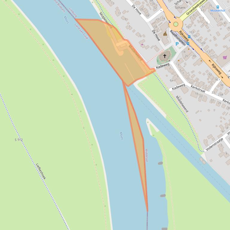 Kaart van postcodegebied 6585BX.