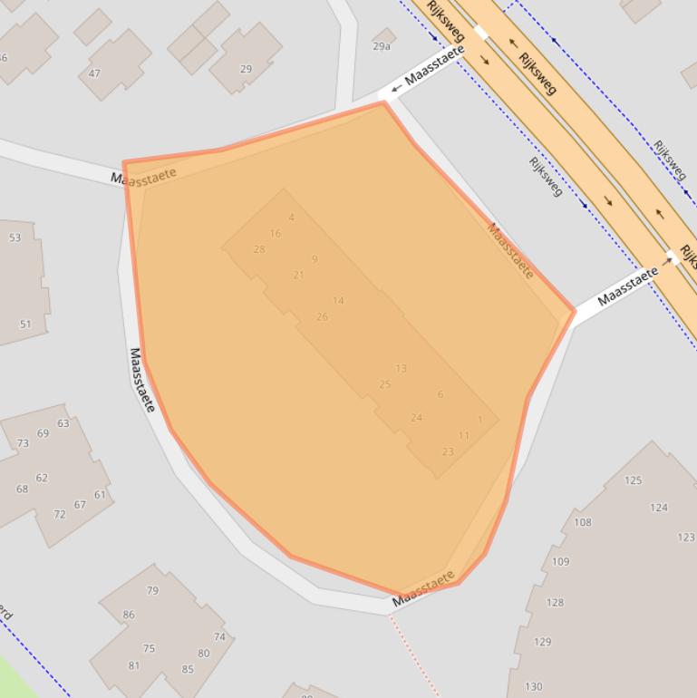 Kaart van postcodegebied 6585CA.