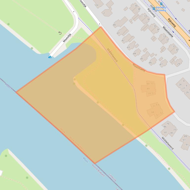 Kaart van postcodegebied 6585CC.