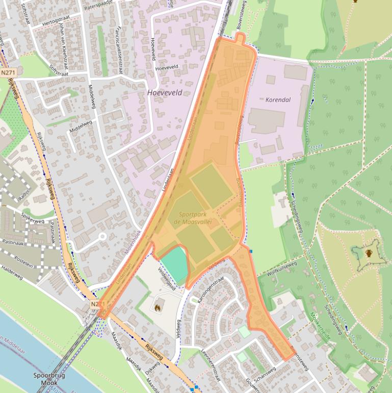 Kaart van postcodegebied 6585KB.