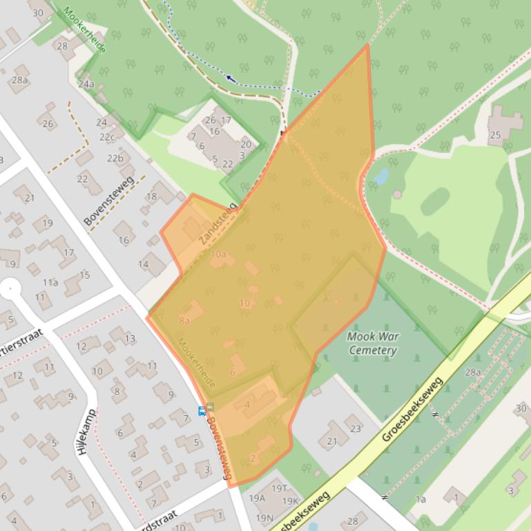 Kaart van postcodegebied 6585KC.