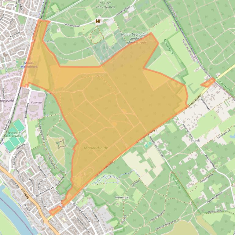 Kaart van postcodegebied 6585KE.