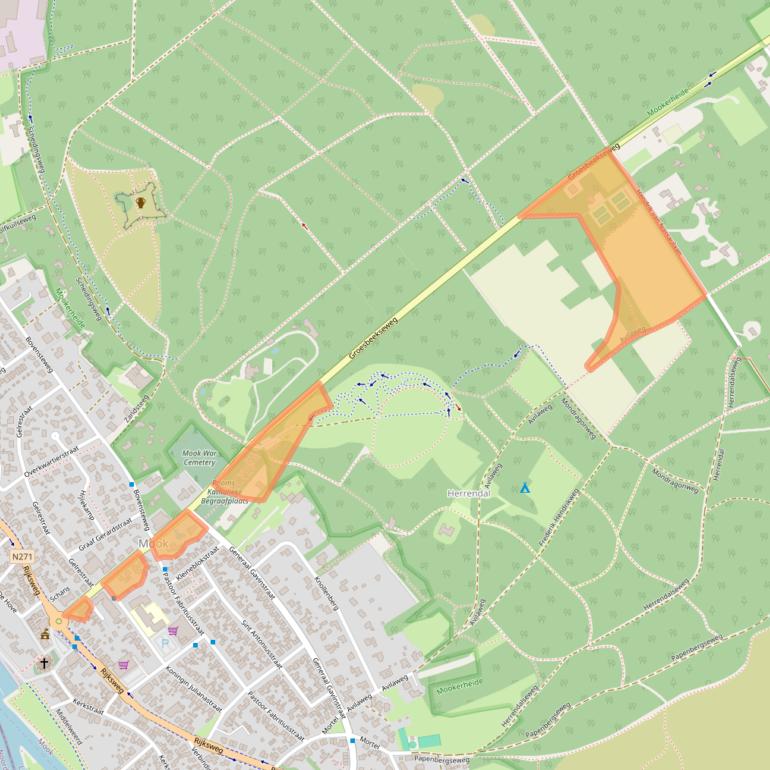 Kaart van postcodegebied 6585KG.