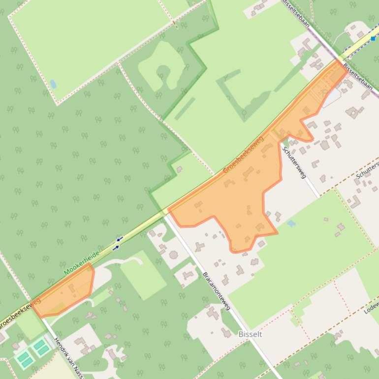 Kaart van postcodegebied 6585KH.