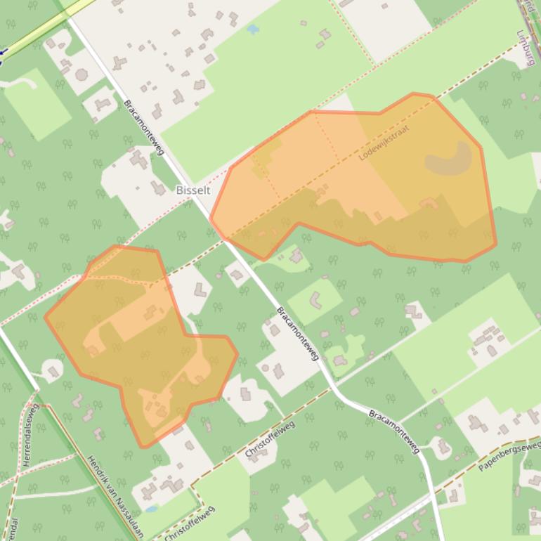 Kaart van postcodegebied 6585KM.