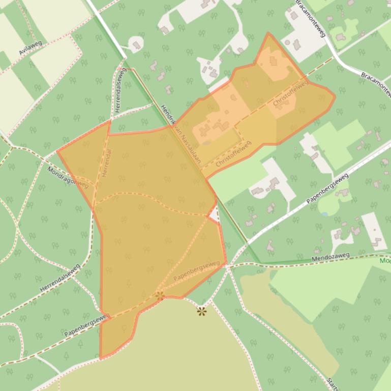 Kaart van postcodegebied 6585KN.