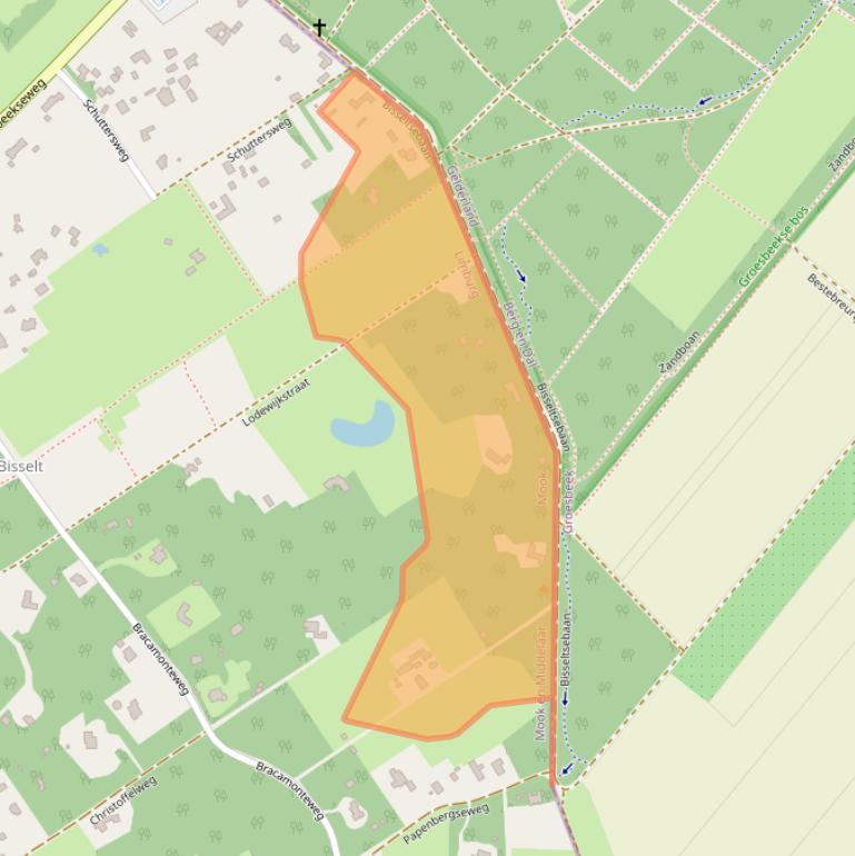 Kaart van postcodegebied 6585KT.