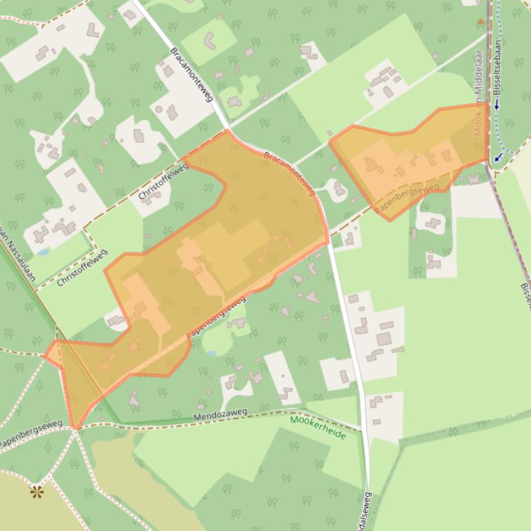 Kaart van postcodegebied 6585KV.