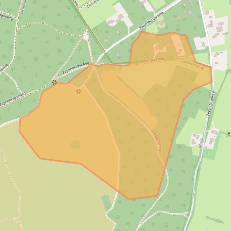 Kaart van postcodegebied 6585KX.