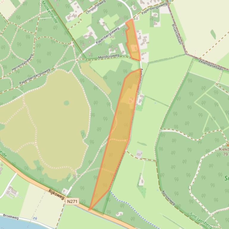 Kaart van postcodegebied 6585LA.