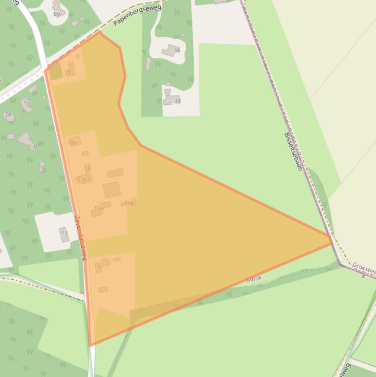 Kaart van postcodegebied 6585LB.