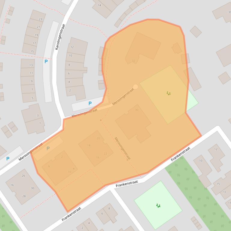 Kaart van postcodegebied 6585VJ.