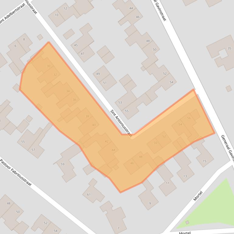 Kaart van postcodegebied 6585WZ.