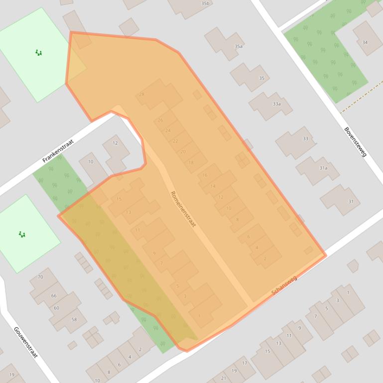 Kaart van postcodegebied 6585XC.