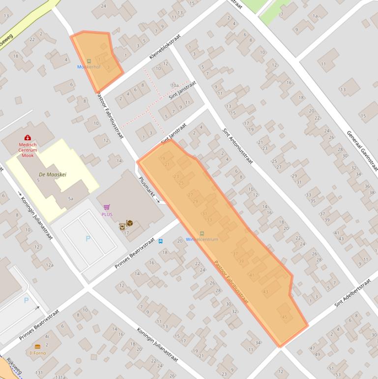 Kaart van postcodegebied 6585XH.