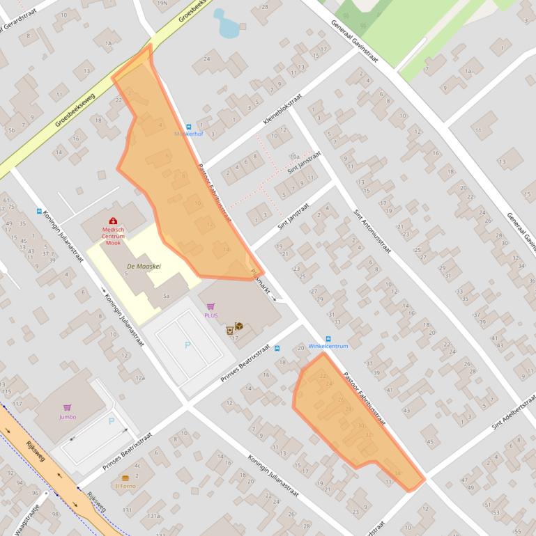 Kaart van postcodegebied 6585XK.