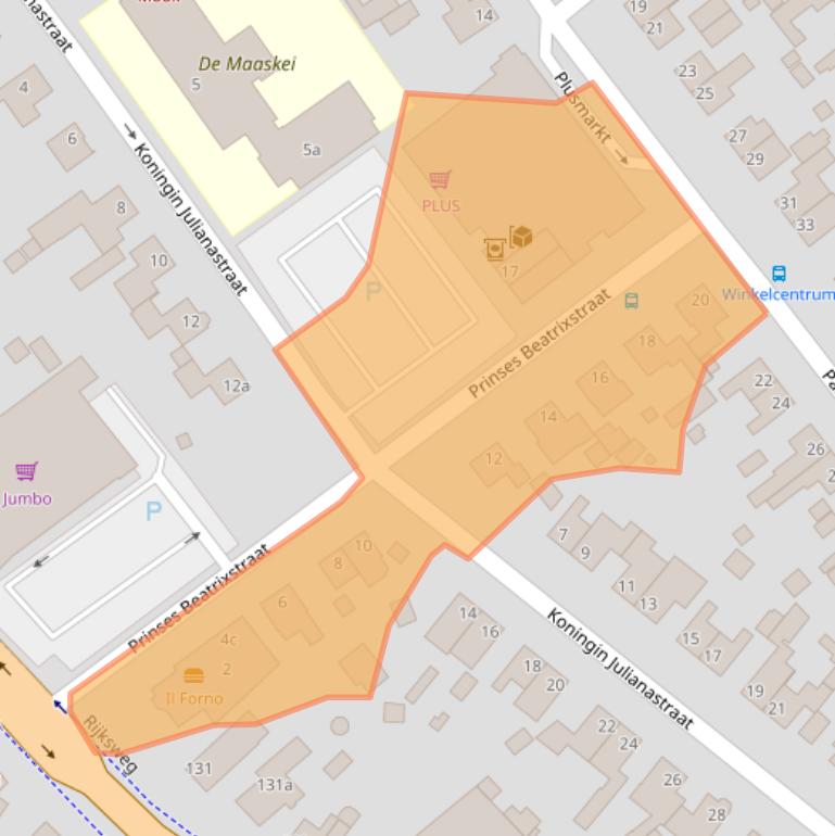 Kaart van postcodegebied 6585XN.