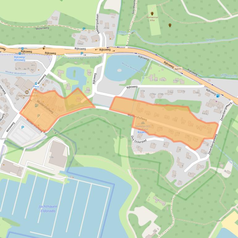 Kaart van postcodegebied 6586AG.