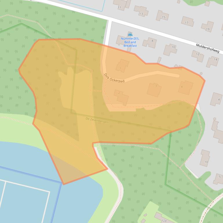 Kaart van postcodegebied 6586AH.