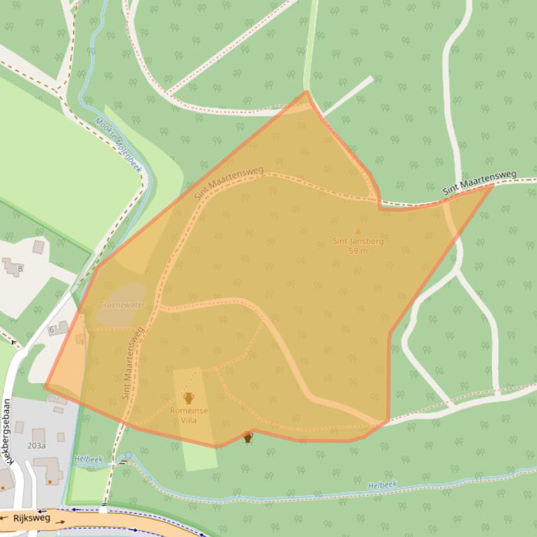 Kaart van postcodegebied 6586AM.