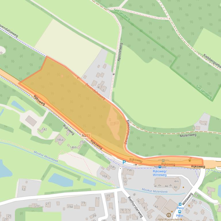 Kaart van postcodegebied 6586AR.