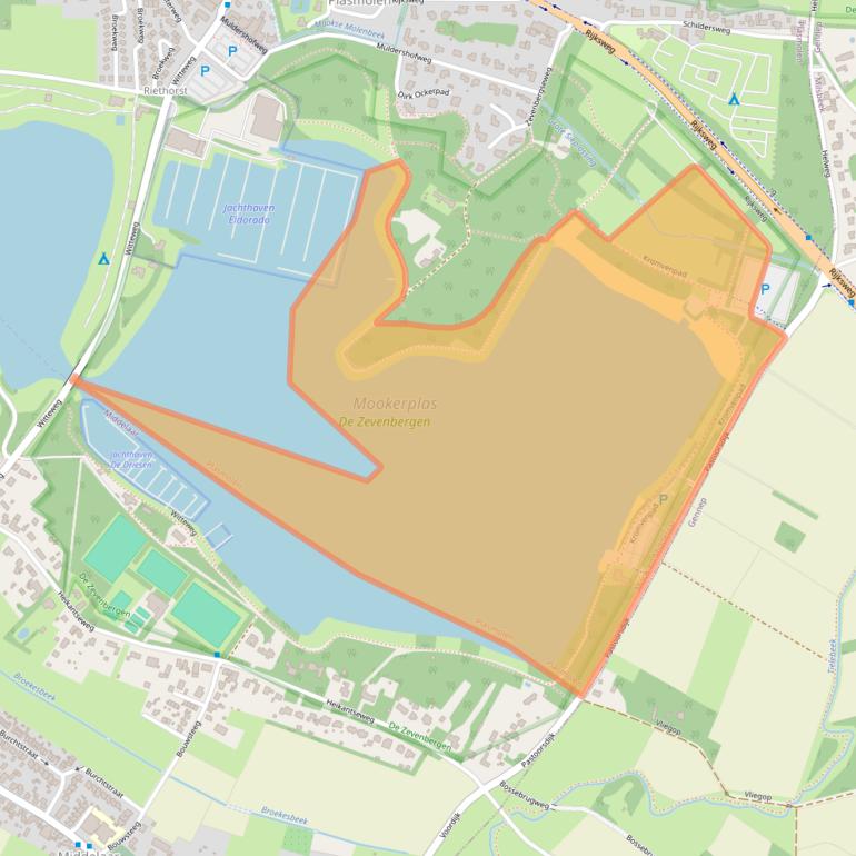 Kaart van postcodegebied 6586AZ.