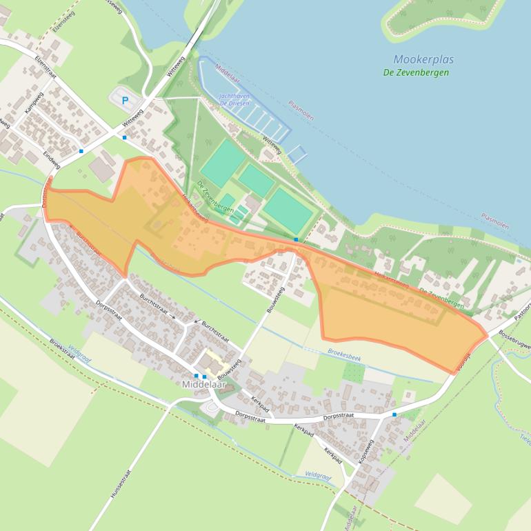 Kaart van postcodegebied 6587AN.