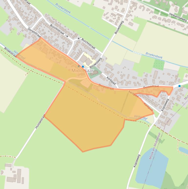 Kaart van postcodegebied 6587AZ.