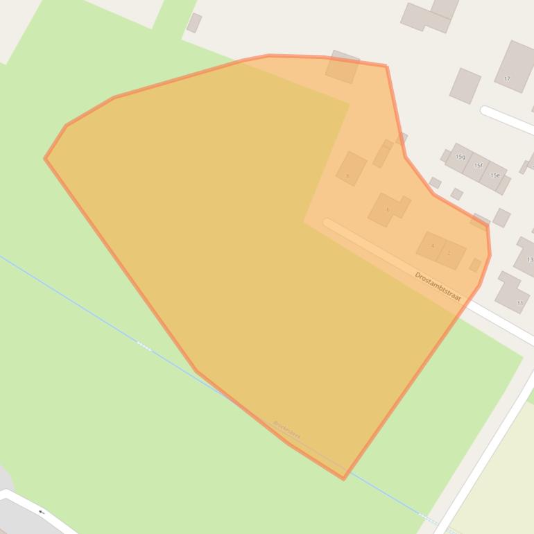 Kaart van postcodegebied 6587BJ.