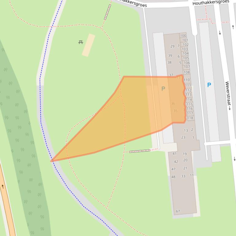 Kaart van postcodegebied 6591AC.