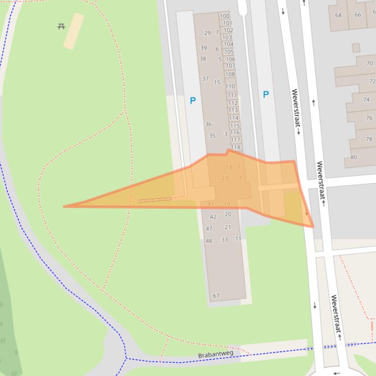 Kaart van postcodegebied 6591AD.