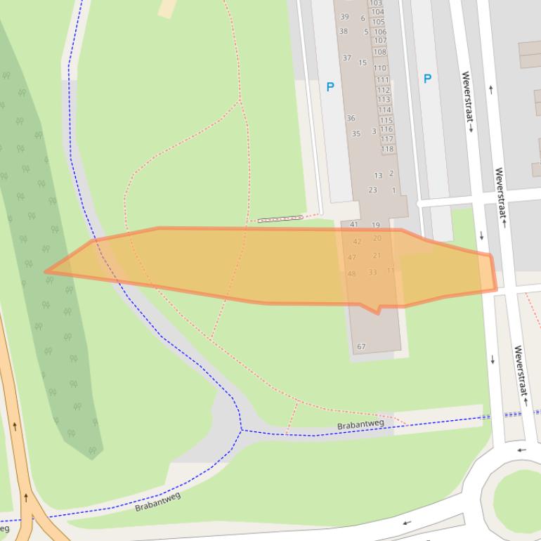 Kaart van postcodegebied 6591AE.