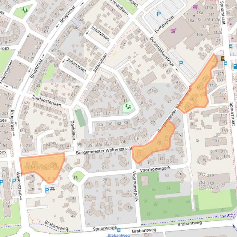 Kaart van postcodegebied 6591AL.