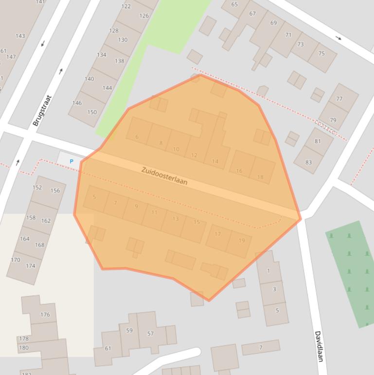 Kaart van postcodegebied 6591AN.