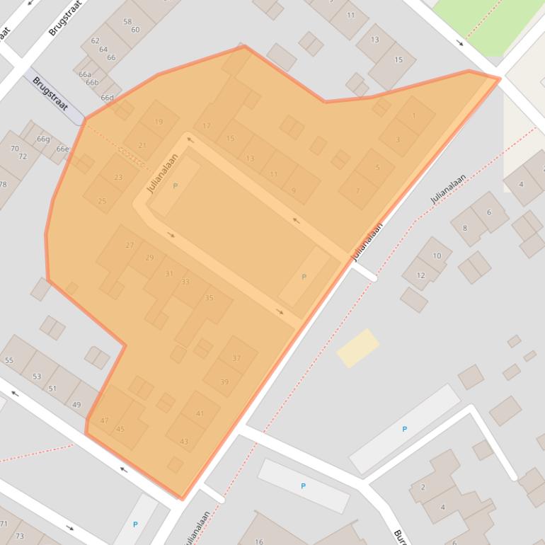 Kaart van postcodegebied 6591AP.