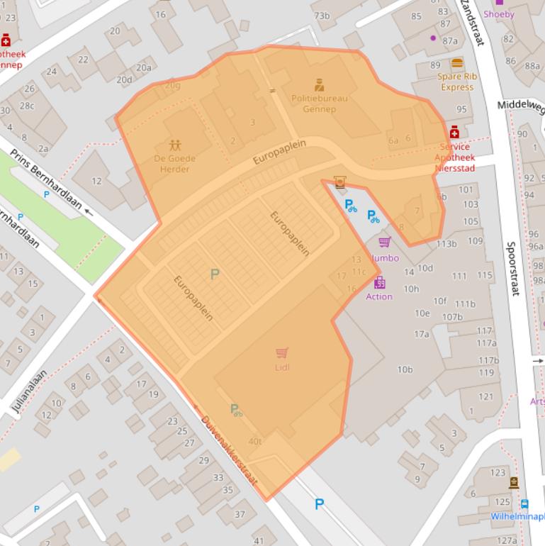 Kaart van postcodegebied 6591AV.