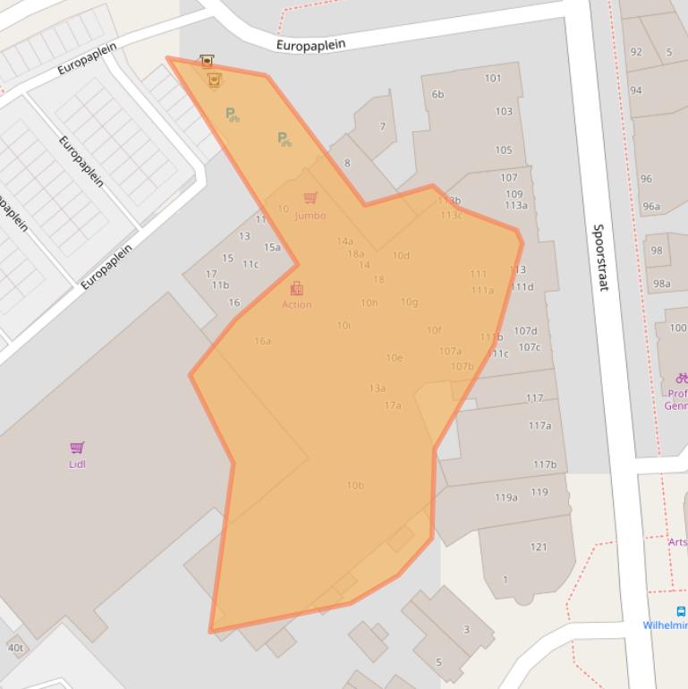 Kaart van postcodegebied 6591AZ.