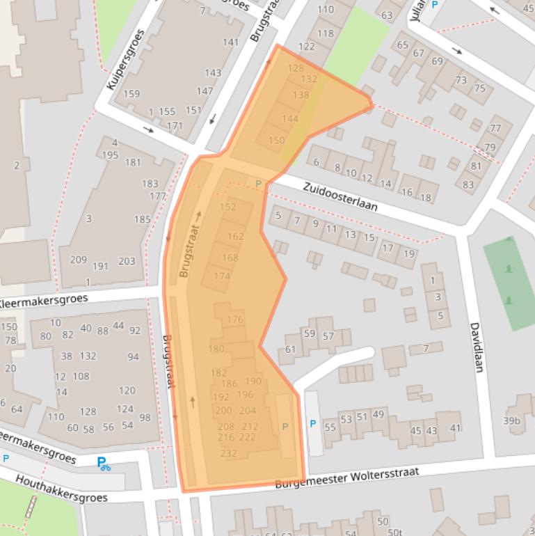 Kaart van postcodegebied 6591BH.