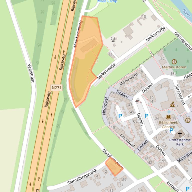 Kaart van postcodegebied 6591BR.