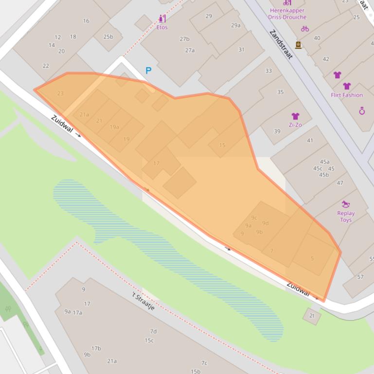 Kaart van postcodegebied 6591BW.