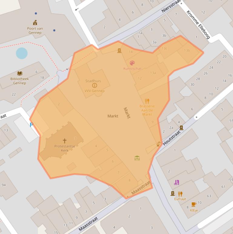 Kaart van postcodegebied 6591BZ.