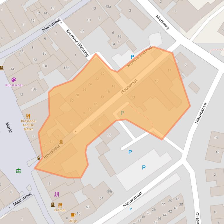 Kaart van postcodegebied 6591CA.