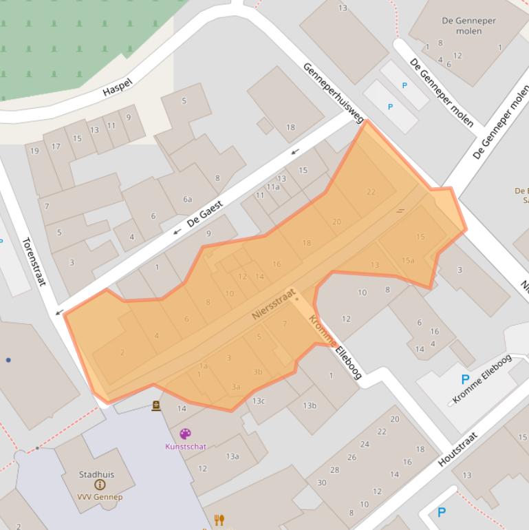 Kaart van postcodegebied 6591CB.